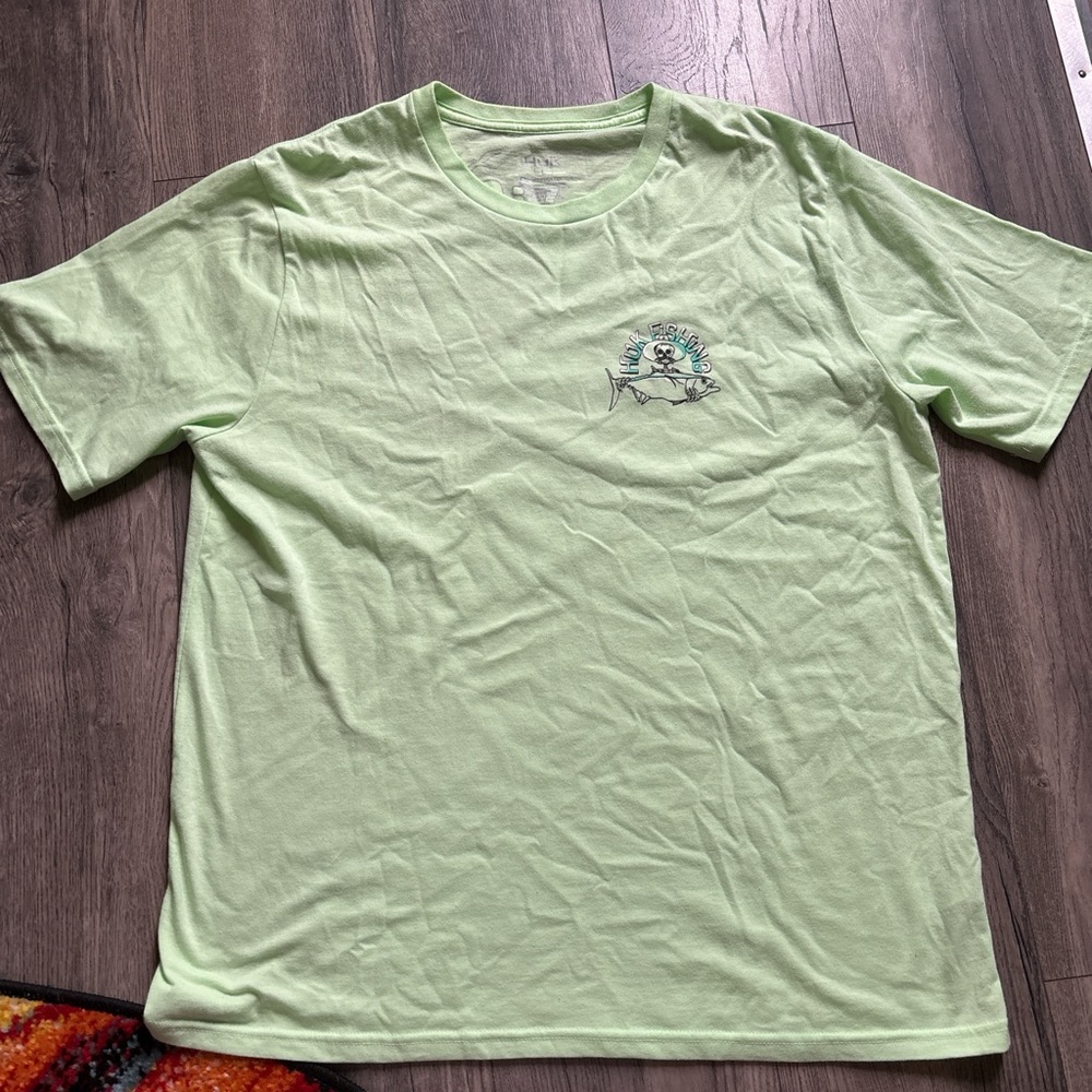 Light Green Huk Fishing Graphic T-Shirt
